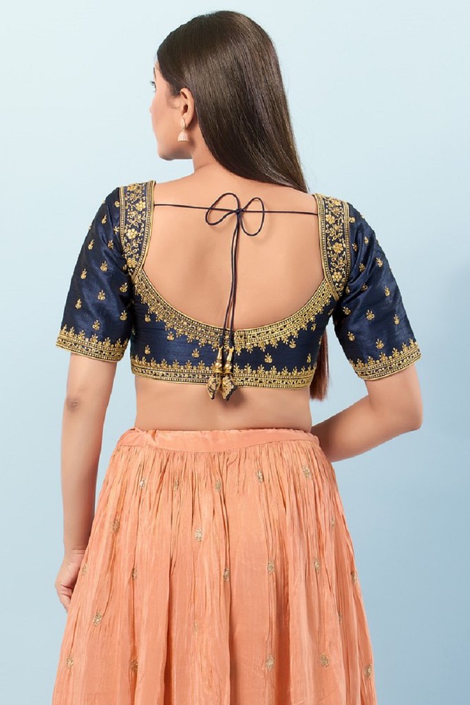 Designer Readymade Blouse Collection Navy Blue