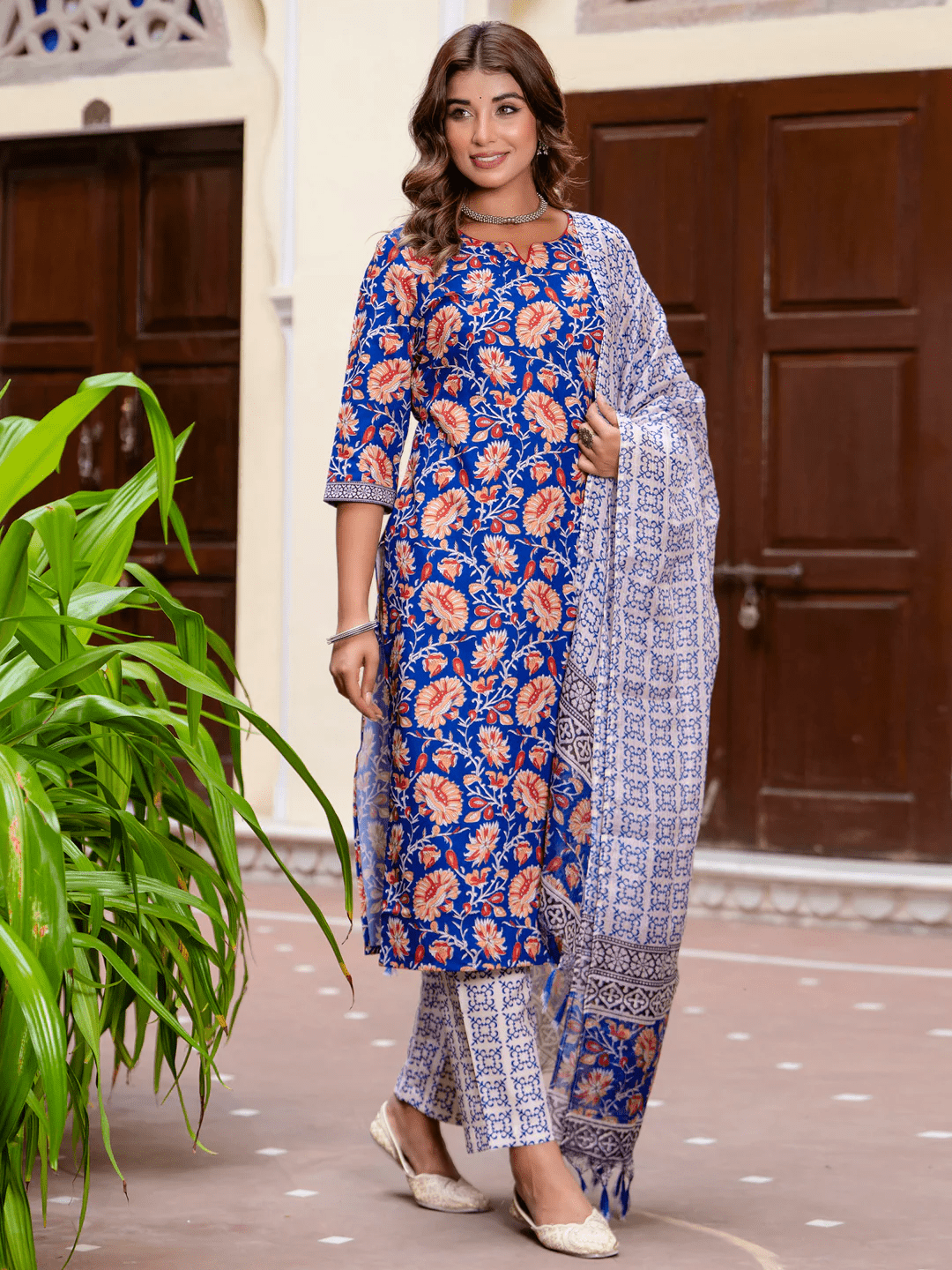 Chic Kurta Set Dark Blue