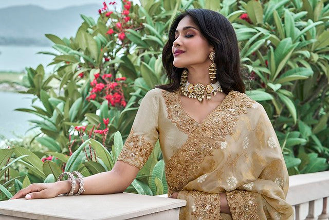 Golden Aura Silk Saree Gold