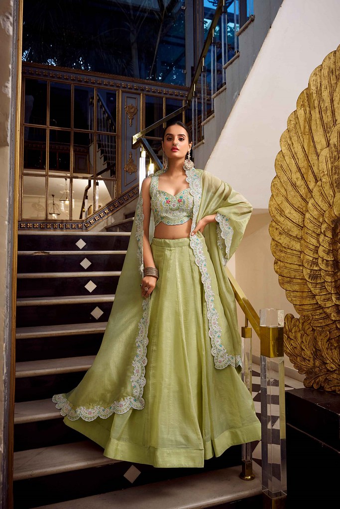 Majestic Tradition Lehenga Choli Collection Pista