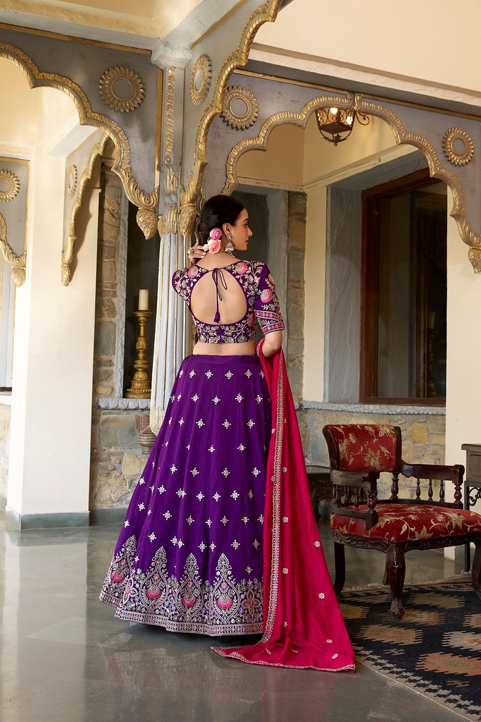Satrangi Rivaaz Lehenga Choli Collection Purple