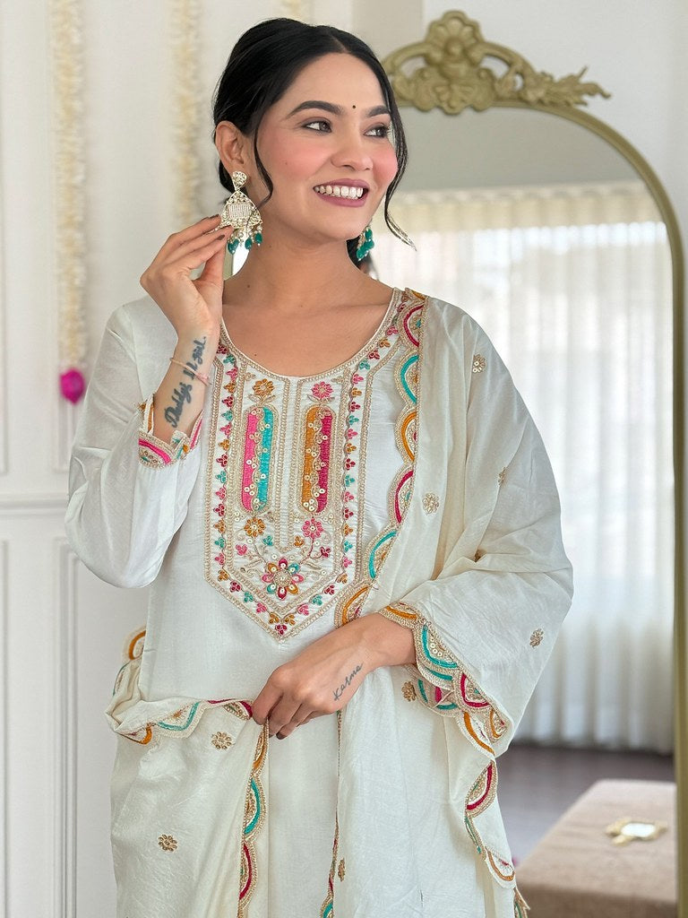 Serene Shades Designer Suits Off White