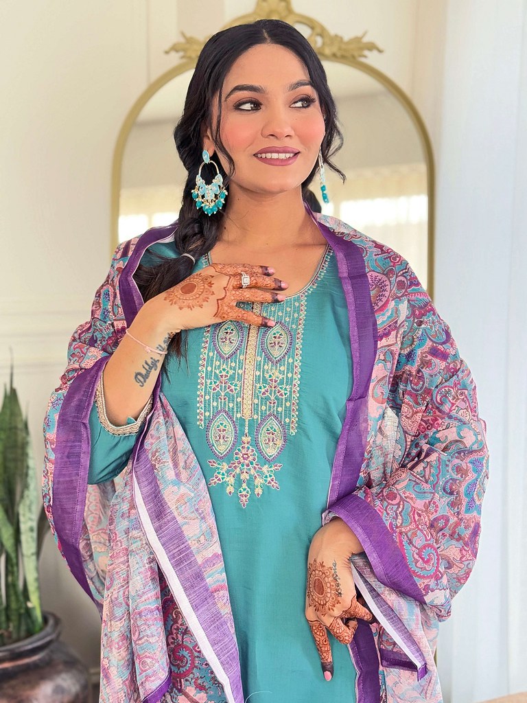 Serene Shades Designer Suits Blue