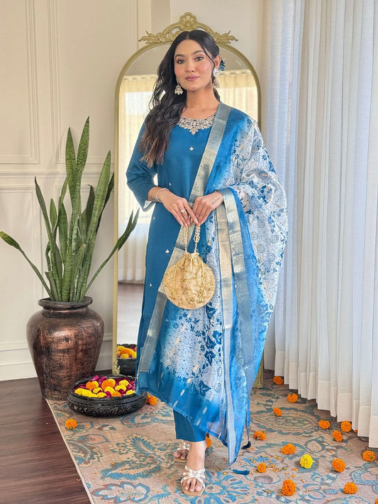 Serene Shades Designer Suits Teal