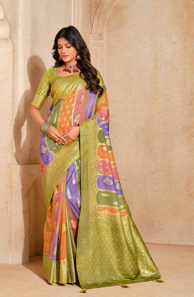 Luxe Pure Silk Saree Multi