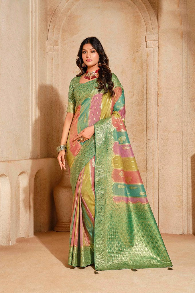 Luxe Pure Silk Saree Multi