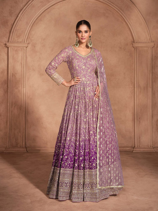 Georgette Designer Readymade Gown Multi