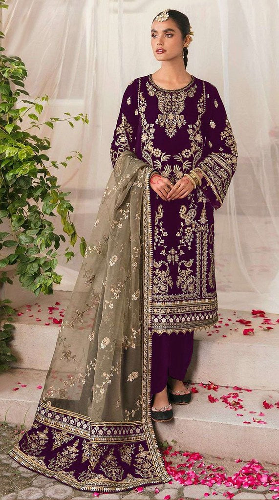Rooh Rang Suits Collection Purple