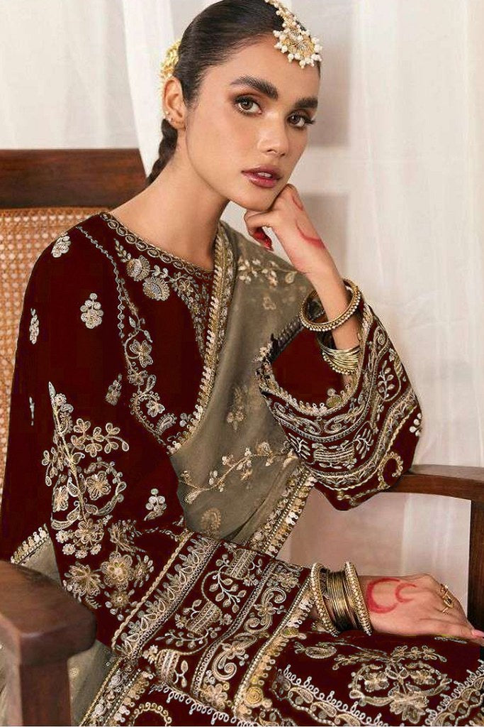 Rooh Rang Suits Collection Maroon