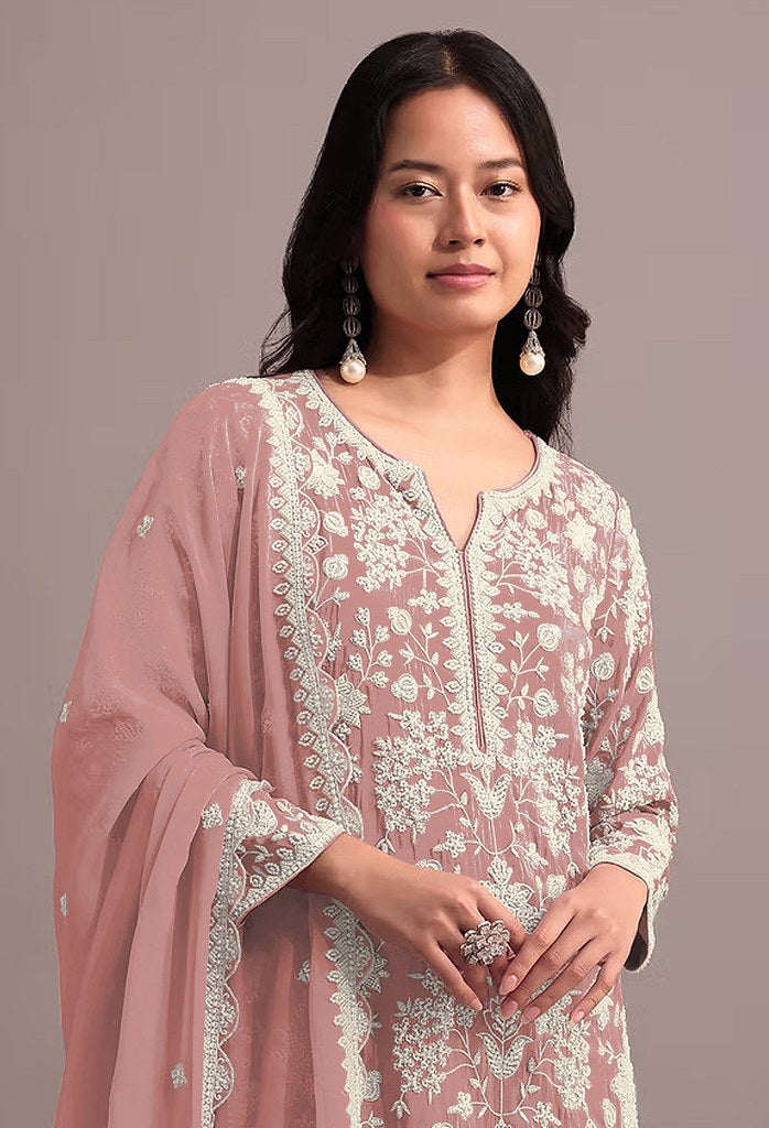 Enchanted Luxe Sharara Suits Collection Peach
