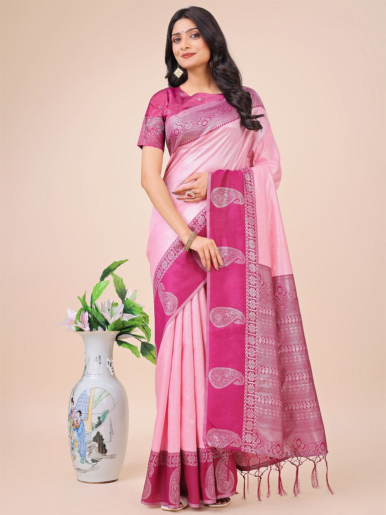 Silken Blush Saree Collection Light Pink