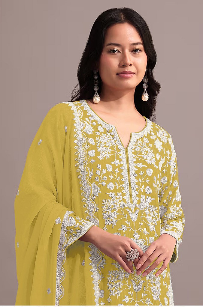 Enchanted Luxe Sharara Suits Collection Lemon Yellow