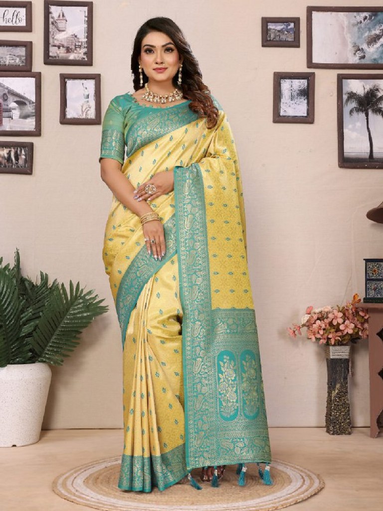 Tissue Taarini Saree Collection Yellow