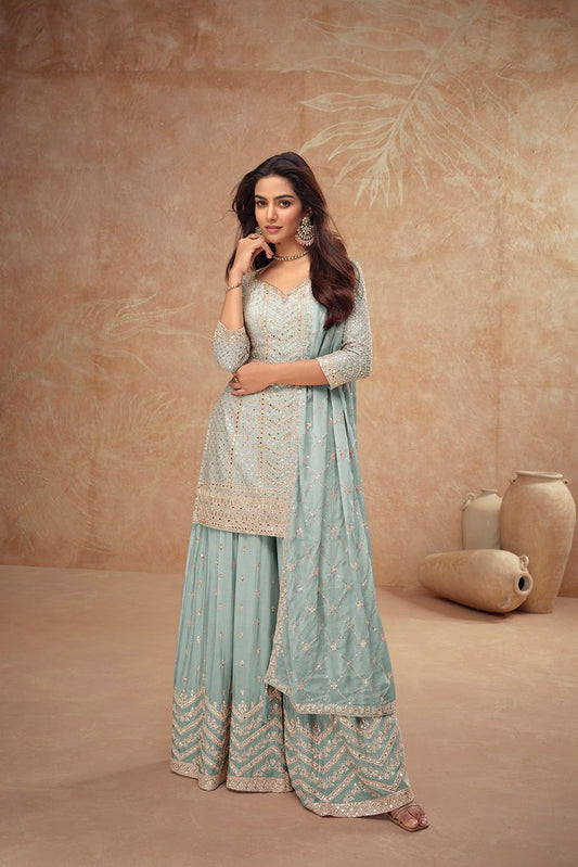 Sitara Sheen Suits Collection Sky Blue