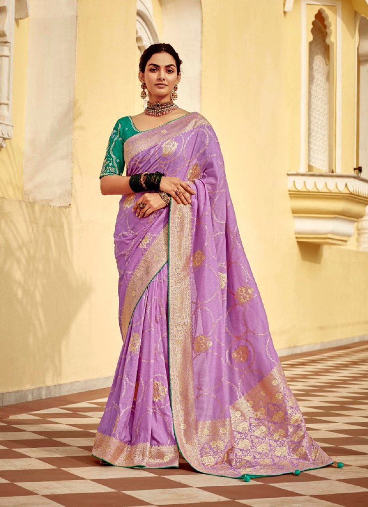 Silken Saaj Saree Collection Lavender