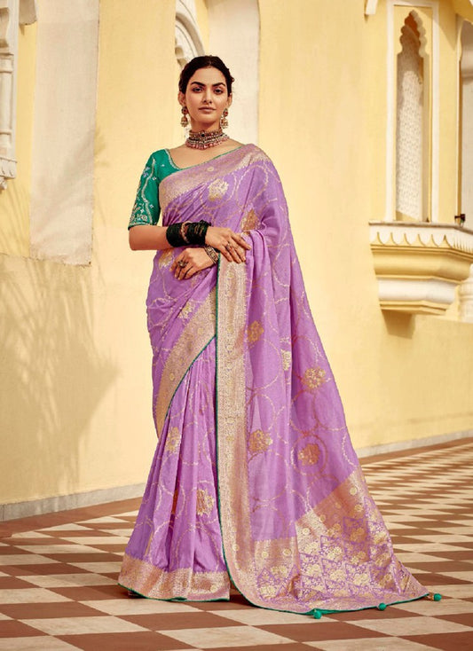 Silken Saaj Saree Collection Lavender