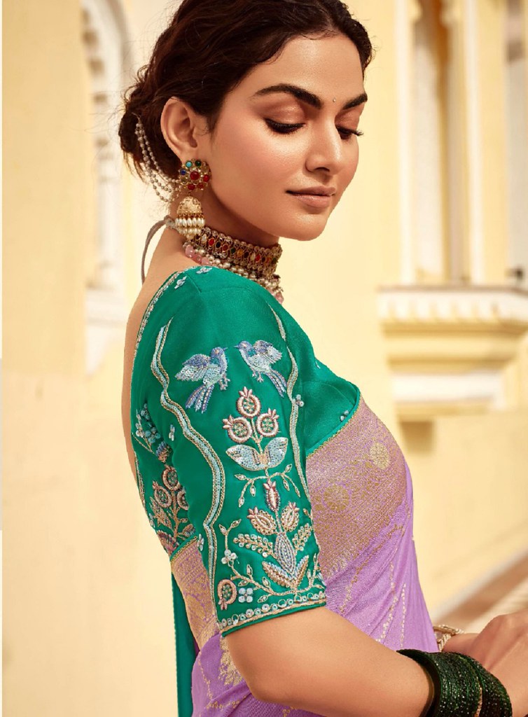 Silken Saaj Saree Collection Lavender