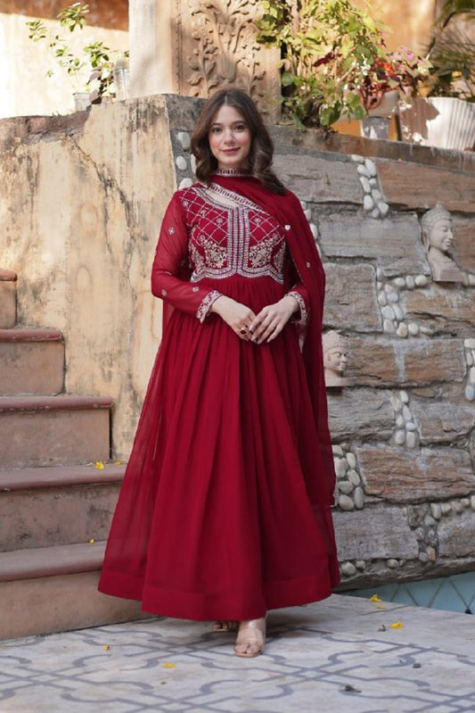 Gulbaani Gown Collection Maroon