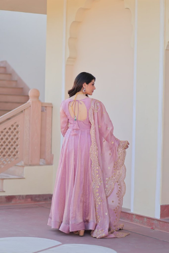 Rosette Drip Gown Collection Light Pink