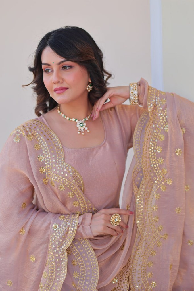 Rosette Drip Gown Collection Beige