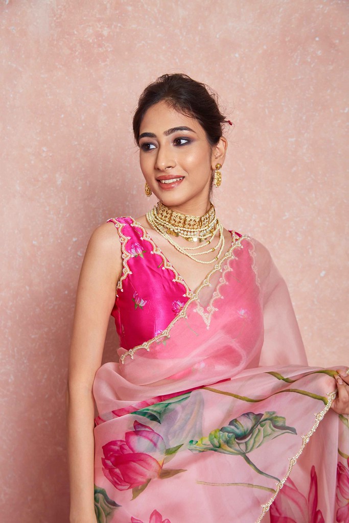 Aasmaani Saaz Saree Collection Pink