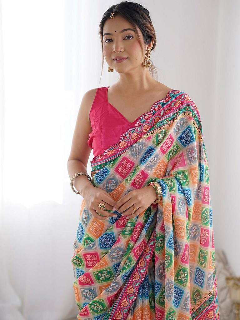 Aangan Prints Saree Collection Muiti