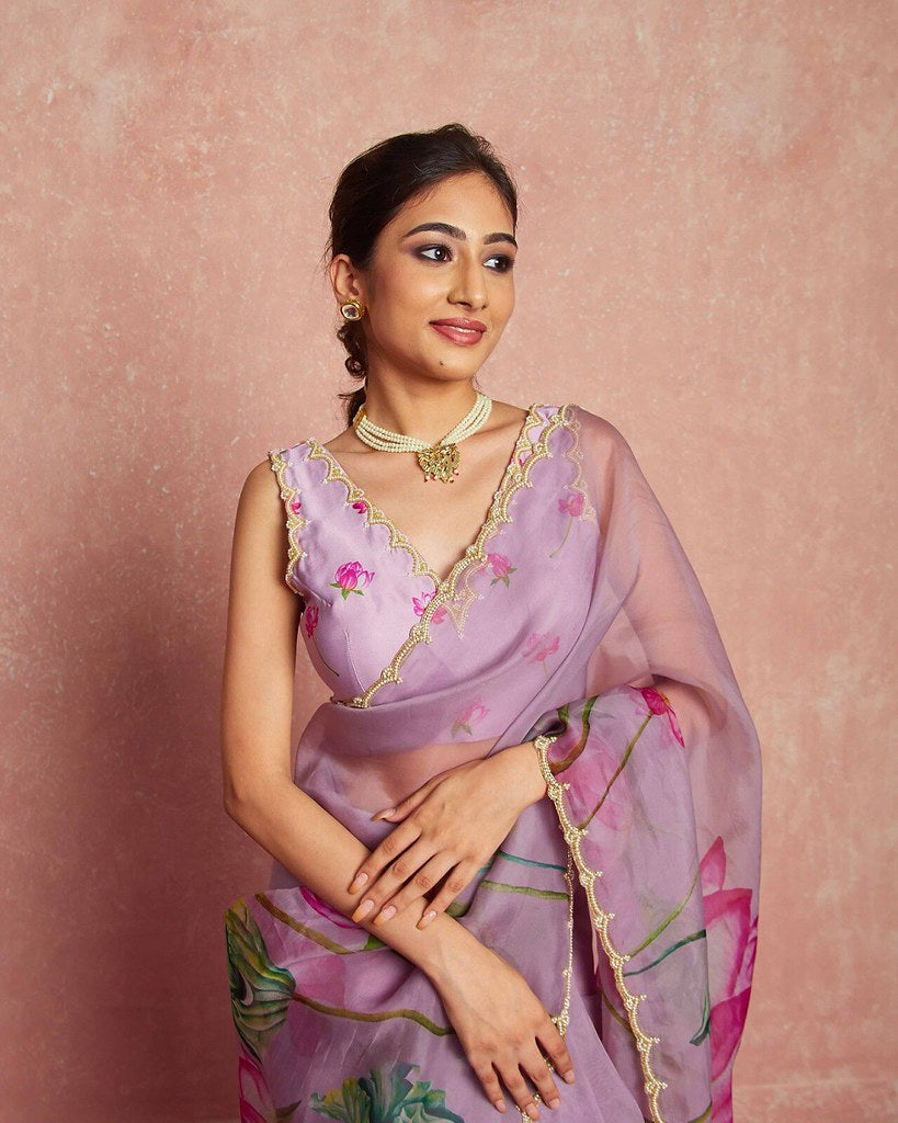 Aasmaani Saaz Saree Collection Lavender