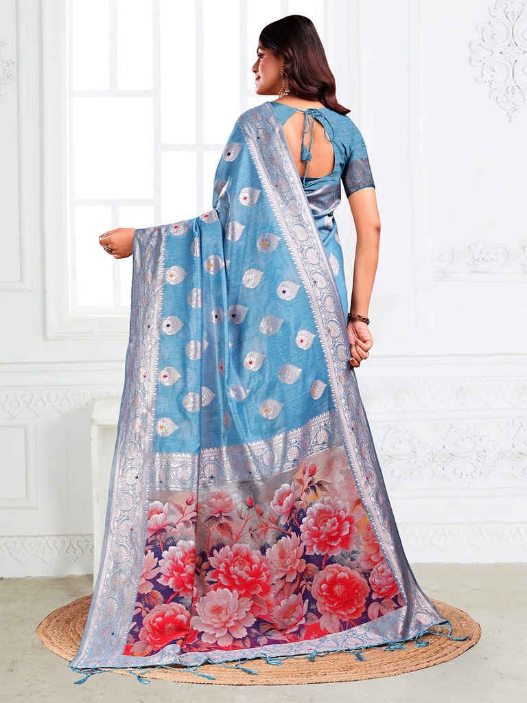Meherloom Saree Collection Sky Blue