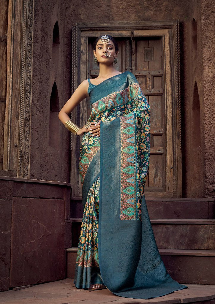 Velour Saree Collection Teal