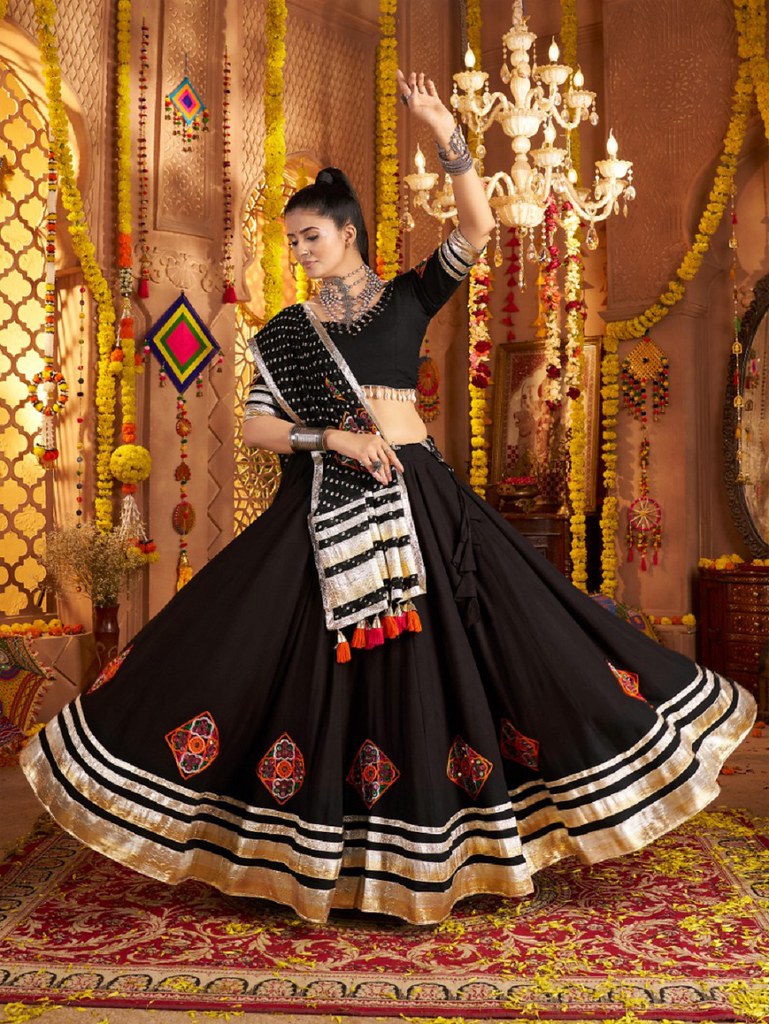 Navrangini Collection Black Lehenga Choli