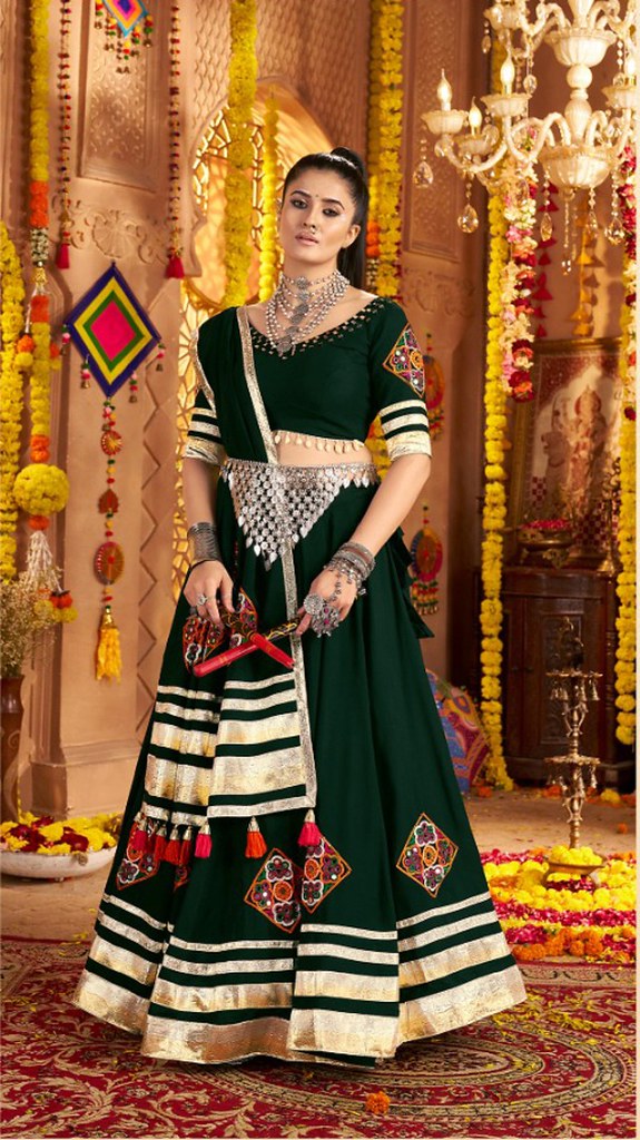 Navrangini Collection Green Lehenga Choli
