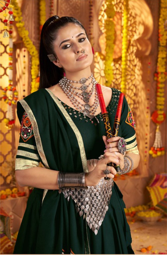 Navrangini Collection Green Lehenga Choli