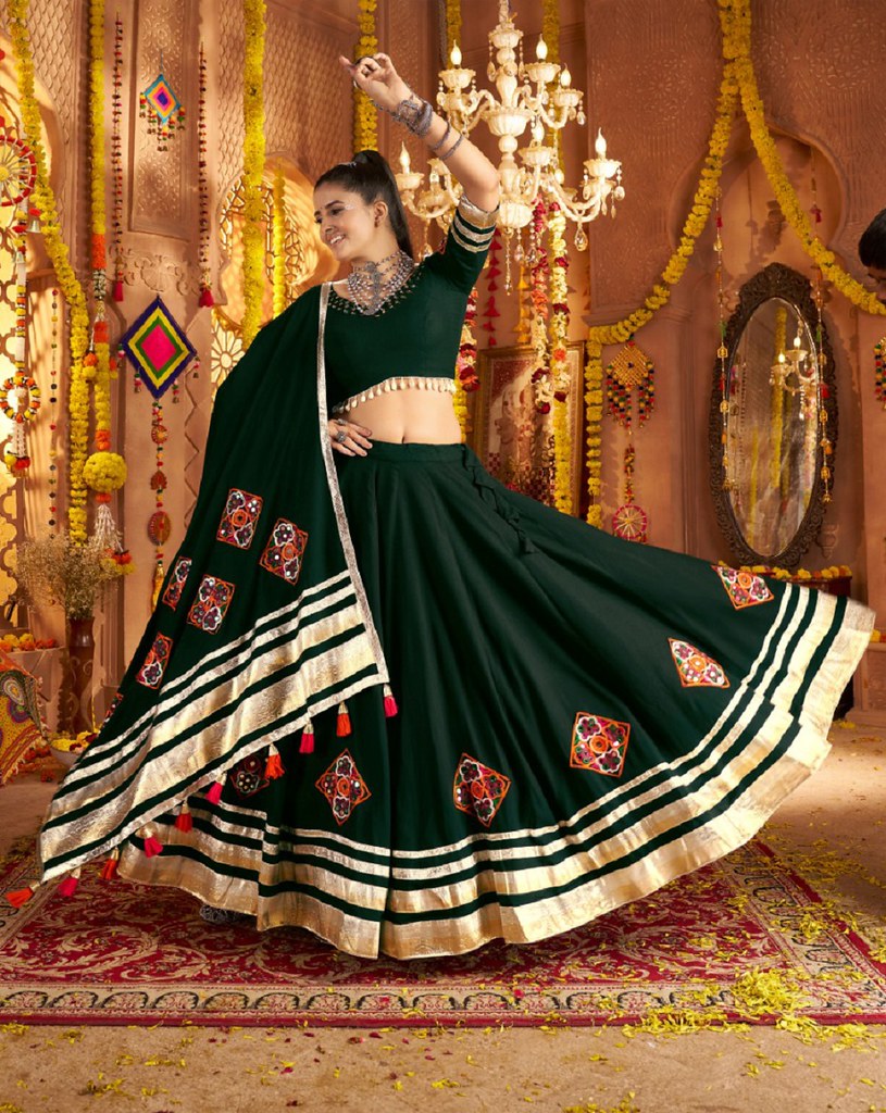 Navrangini Collection Green Lehenga Choli
