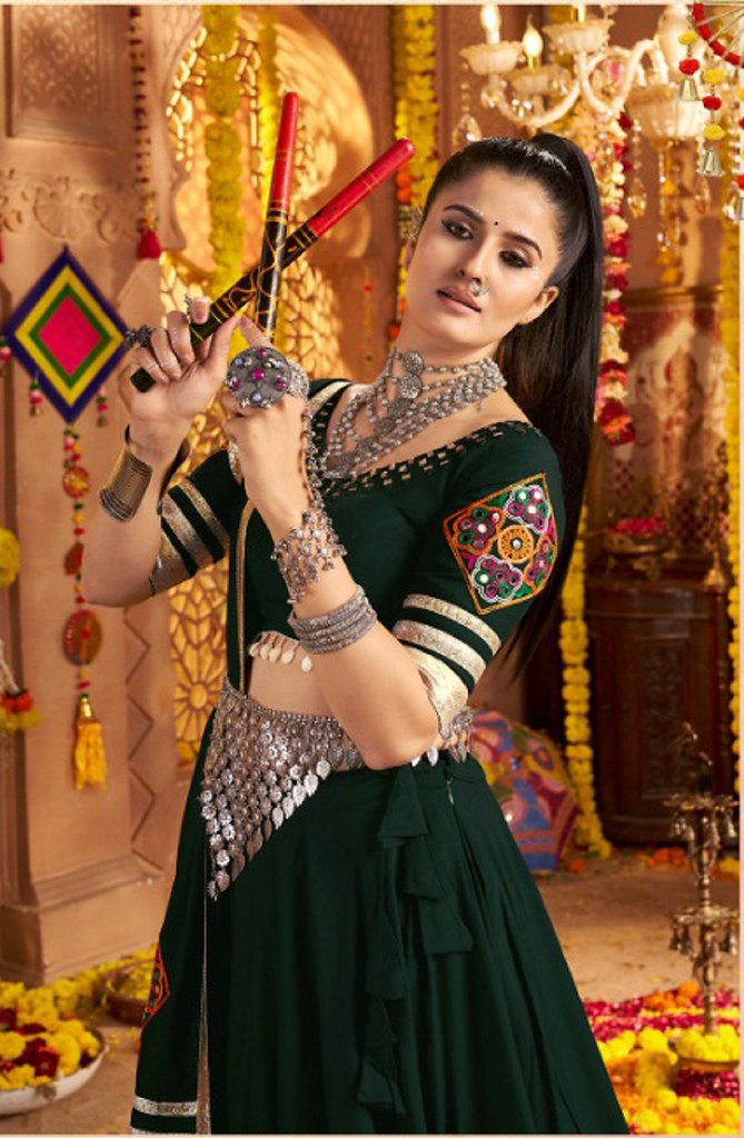 Navrangini Collection Green Lehenga Choli
