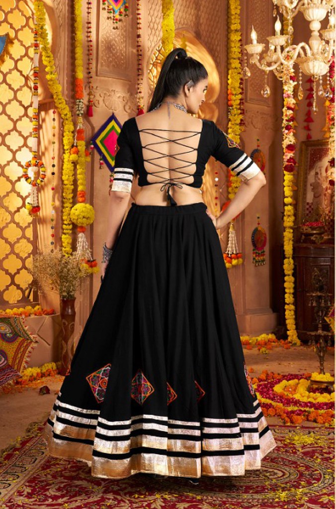 Navrangini Collection Black Lehenga Choli