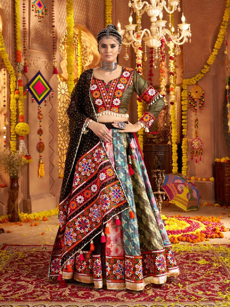 Navrangini Collection Black Lehenga Choli