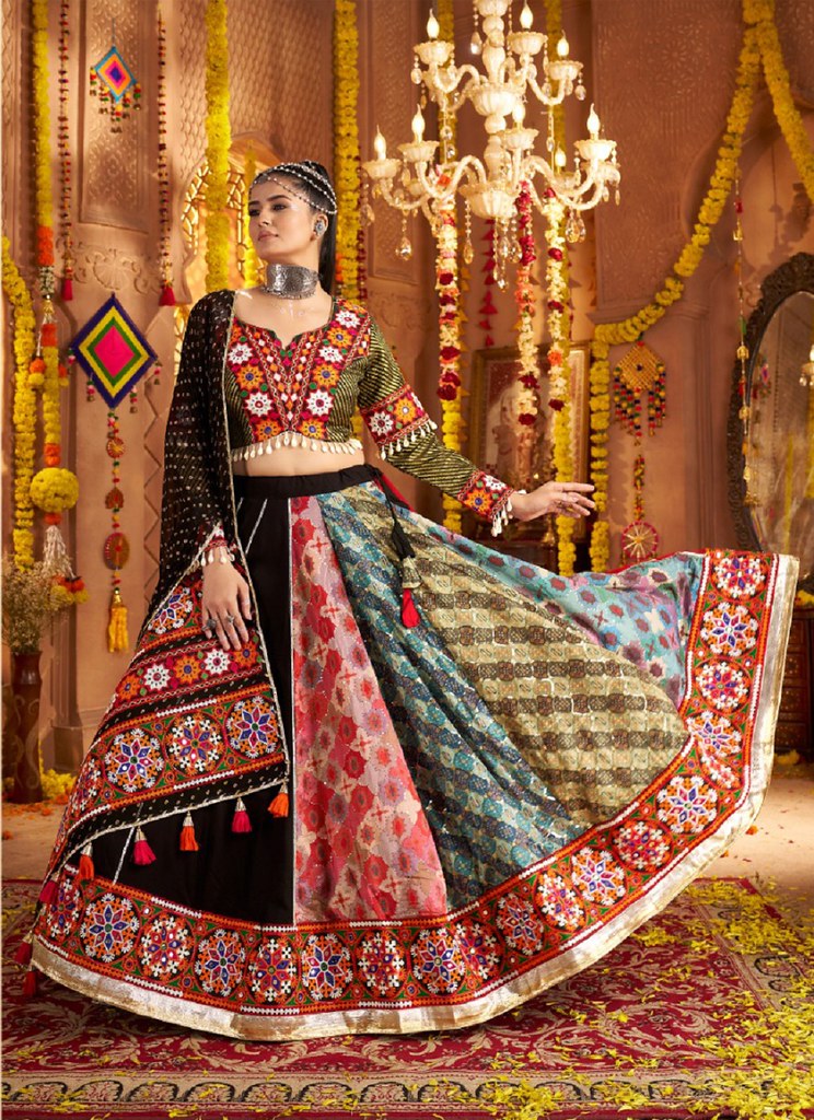 Navrangini Collection Black Lehenga Choli