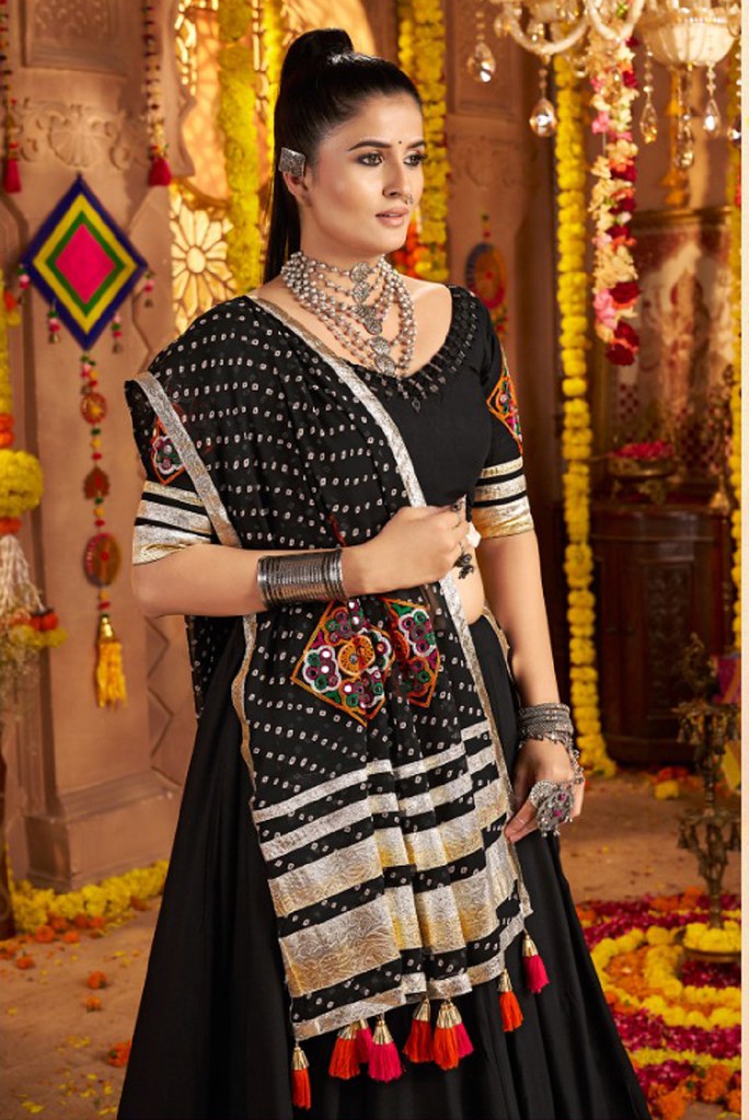 Navrangini Collection Black Lehenga Choli