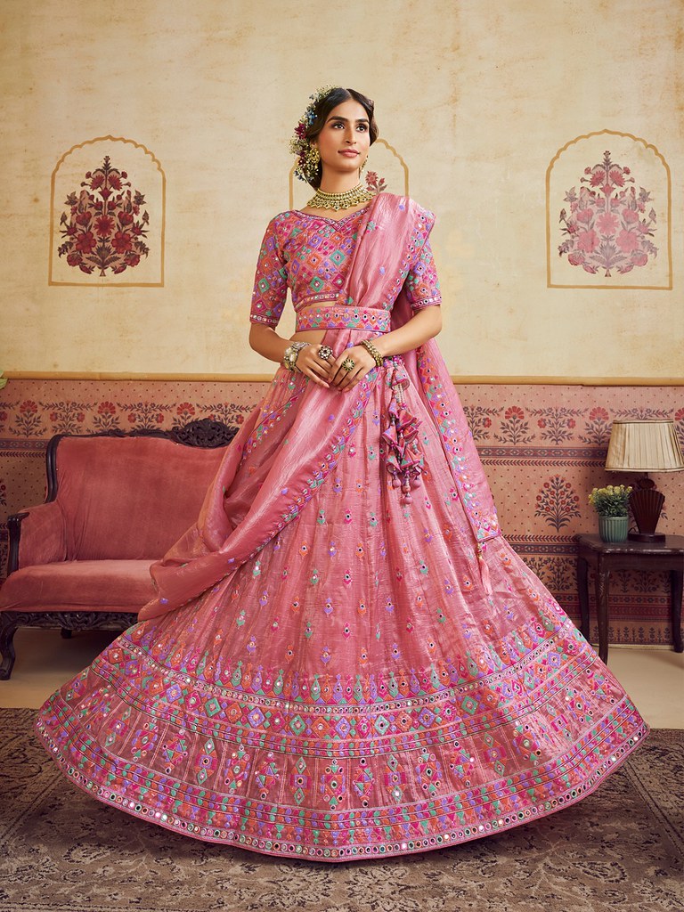 Saaz Collection Pink Lehenga Choli