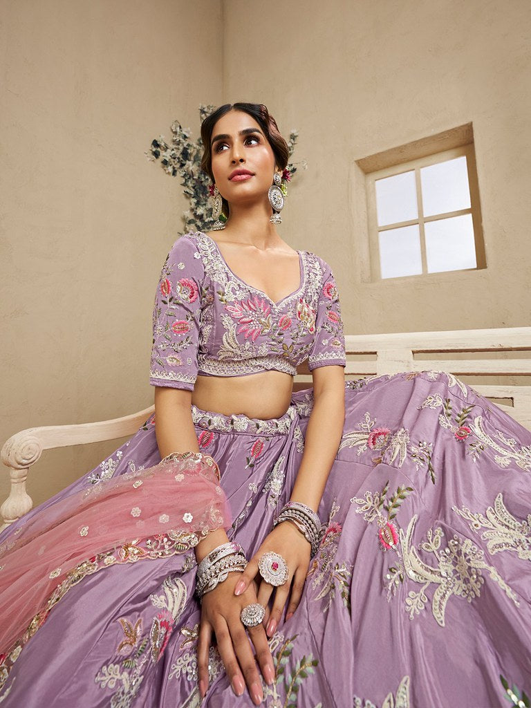 Saaz Collection Lavender Lehenga Choli