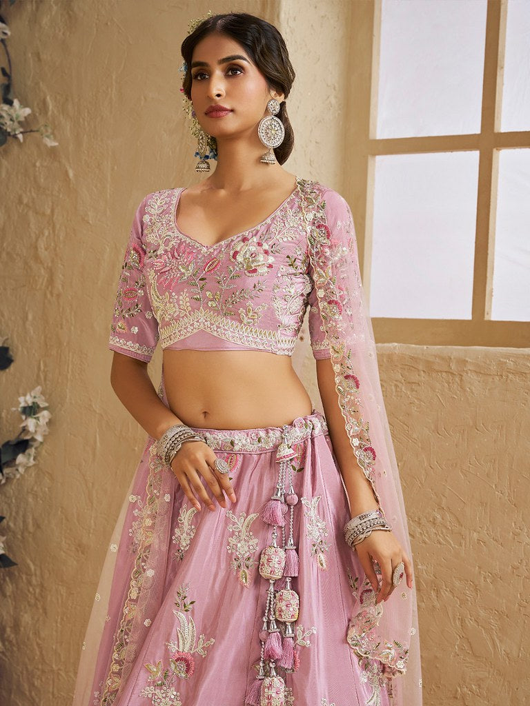 Saaz Collection Pink Lehenga Choli