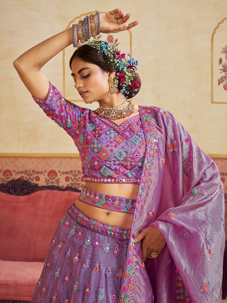Saaz Collection Lavender Lehenga Choli