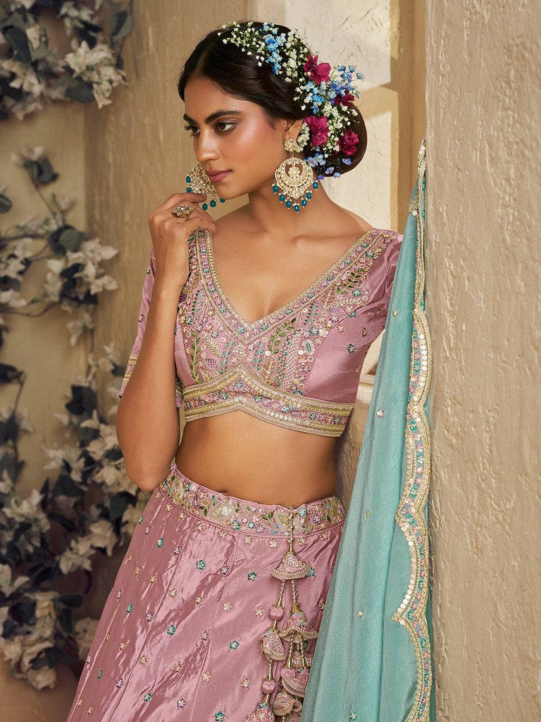 Saaz Collection Pink Lehenga Choli