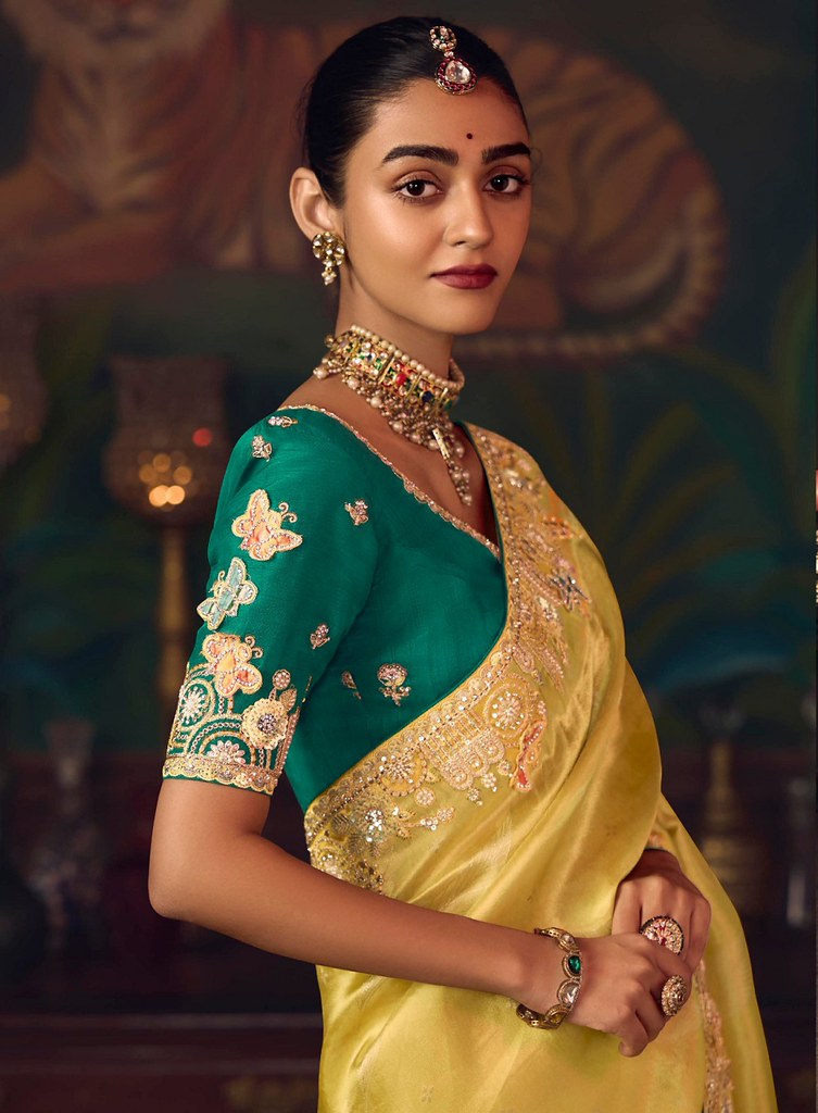 Suhasra Silk Saree Weaves Yellow