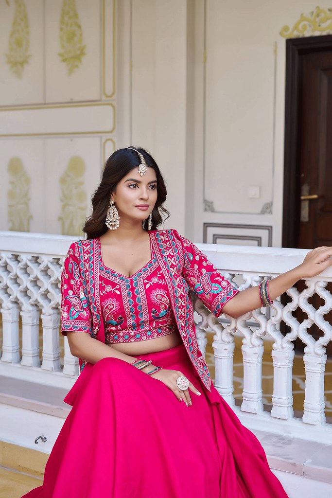 ElaraVogue Lehenga Choli Set Pink