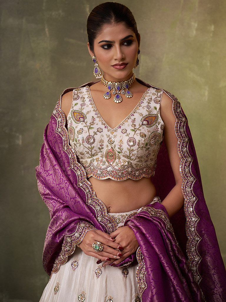 SilkSandhya Lehenga Set Beige