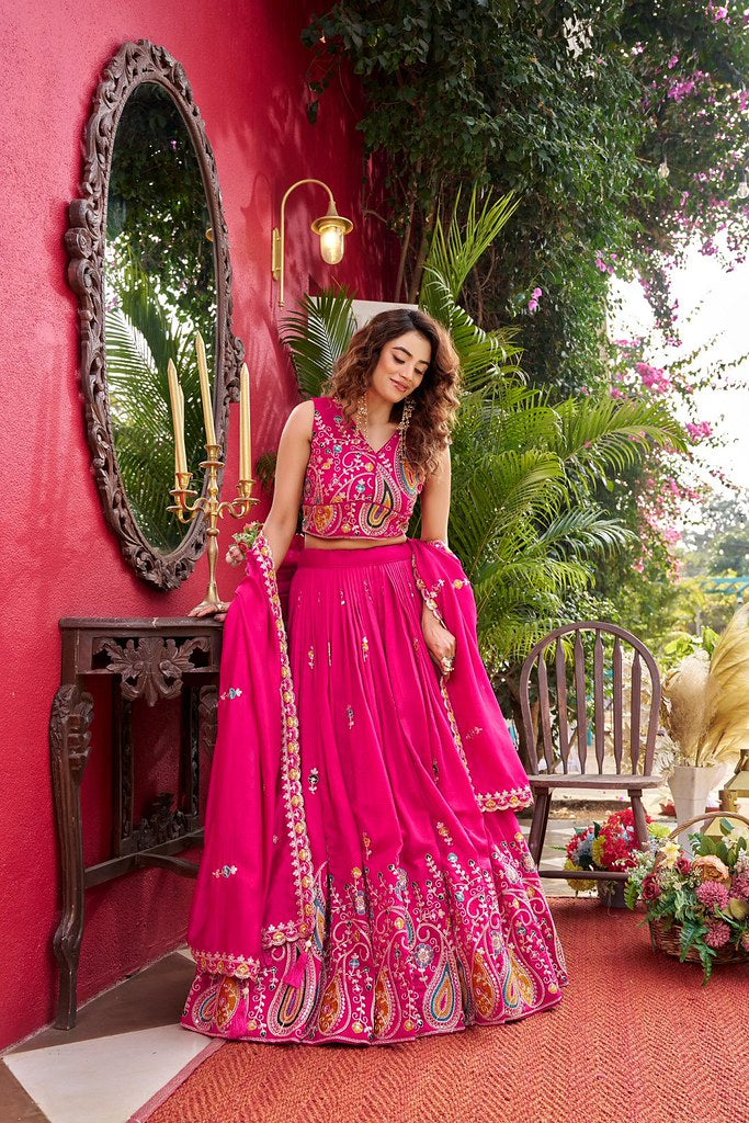Parampara Silk Lehengas Pink