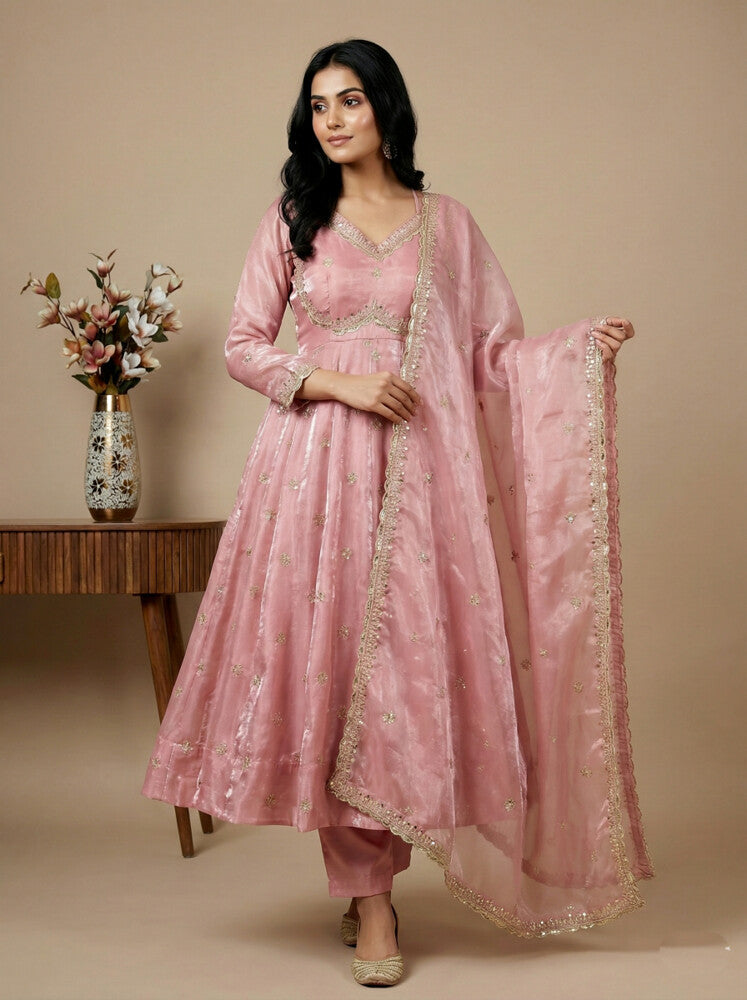 Fusion Glow Salwar Suits Pink