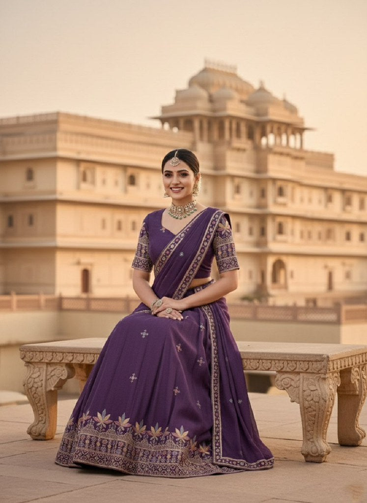 ParamparaStar Lehengas Purple