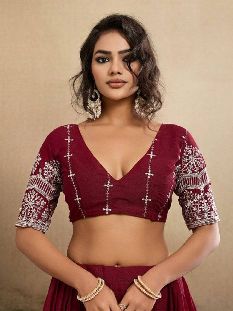 RangSangam Lehengas Maroon